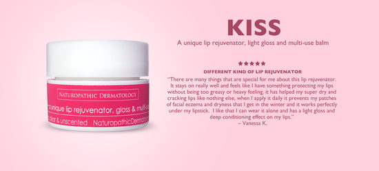 KISS - A unique lip rejuvenator, light gloss and multi-use balm 0.25 oz.